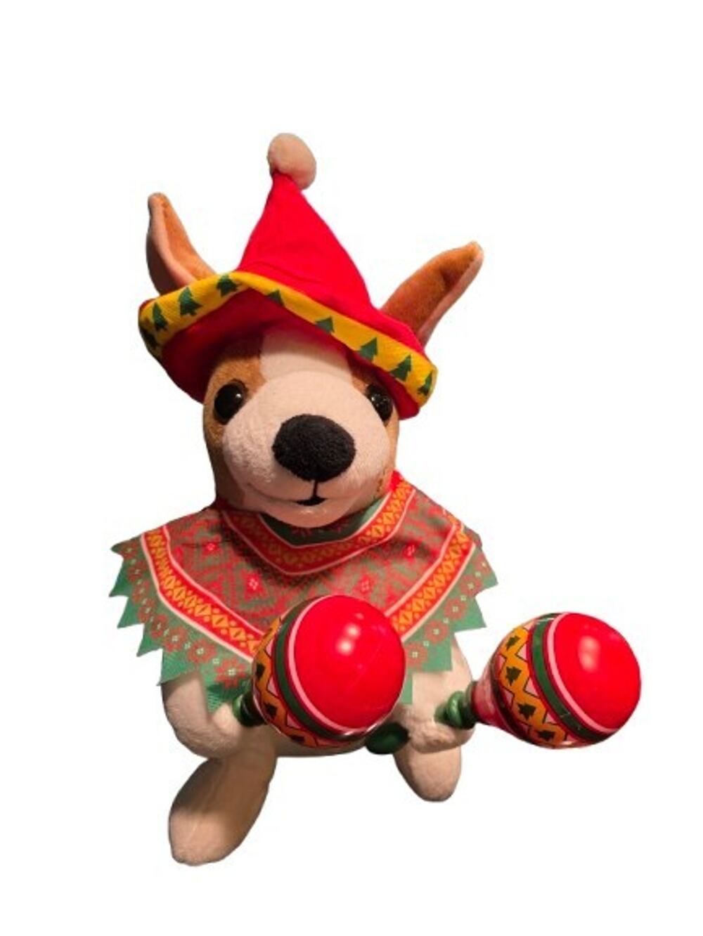 Mariachi Chihuahua Maracas Animated Musical "Macarena" 11 Inch Christmas Plush